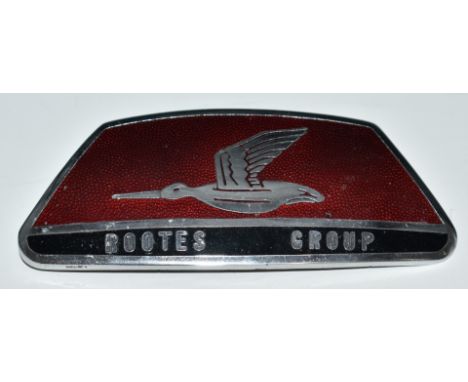 Rootes Group enamel car badge, 13 x 5cm