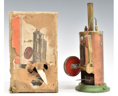 Burnac vertical live steam engine c1950, with original box