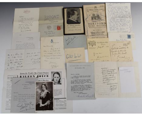 Benjamin Britten signed autograph letter dated 3rd November 1961, together with further signed letters of musical interest in