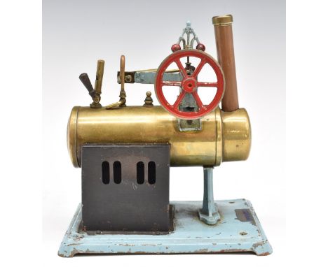 Semi-overtype live steam engine c1910, with oscillating cylinder, whistle, spring safety valve and function driven governor, 