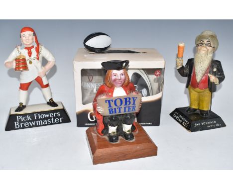 Brewery related advertising items and figures including Carltonware, Toby, Younger's, Guinness etc, tallest 23cm&nbsp;&nbsp;