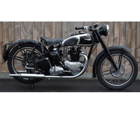 1950 Triumph 3T350cc  twin cylinder motorcycle, registration number AAL 939A, with V5c giving date of first registration as 2