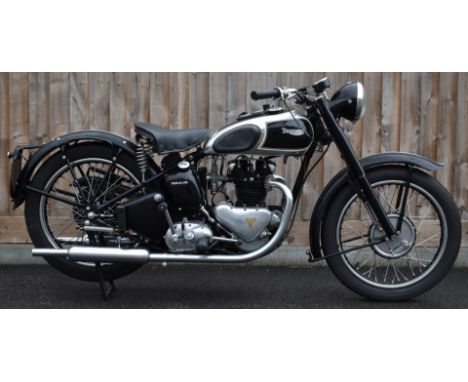 1950 Triumph 3T350cc  twin cylinder motorcycle, registration number AAL 939A, with V5c giving date of first registration as 2