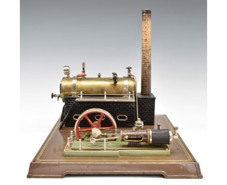 Fleischmann&nbsp;model 130/2&nbsp;stationary live steam engine single cylinder, governor, pressure gauge, sight glass and ori