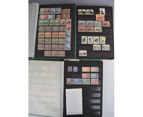 Three stamp stock albums of GB, Commonwealth mint and used stamps including Coronation and Victoria sets