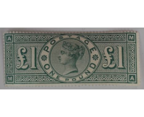 1887 QV Jubilee high value £1 mounted mint with full gum, very light vertical gum crease not visible from the front, centred 