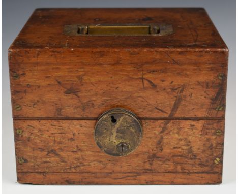 Early 20th century Telegraph Line Test Set 'Telegraph Works Silvertown London No. 445' with brass terminals and a galvanomete
