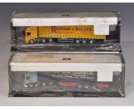 Three Corgi Modern Trucks 1:50 scale diecast model lorries comprising Jack Richards &amp; Son Ltd 75204, Richard Read (Transp