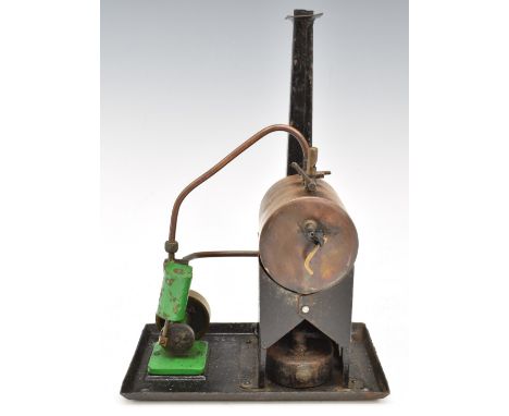 Swan c1920-25 mechanical power plant live steam engine with three wick burner, whistle and oscillating cylinder