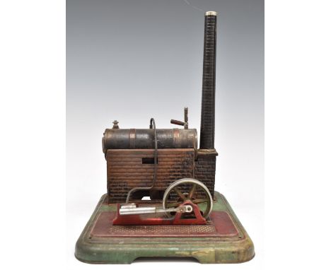 Marklin stationary live steam engine with oscillating cylinder, whistle and sight glass