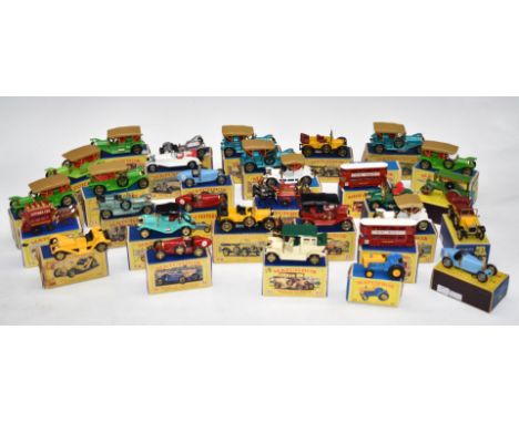 Thirty-one Matchbox Models of Yesteryear diecast model vehicles Y-1, Y-2, Y-3 x3, Y-4 x3 Y-6 x4, Y-7 x2, Y-8 x2, Y-9 x4, Y-10