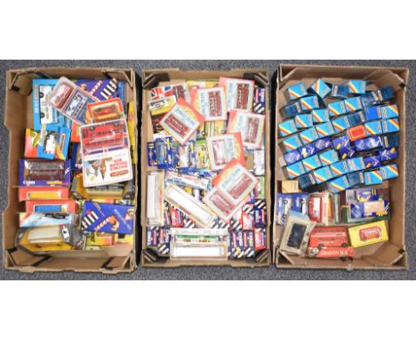 Over 130 Matchbox, Majorette, Corgi, Budgie, EFSI and similar diecast model vehicles including buses and coaches, all in orig