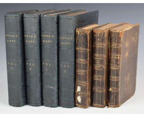 Samuel Pepys Diary and Correspondence with a Life and Notes by Richard Lord Braybrooke published for Henry Colburn 1854 the f