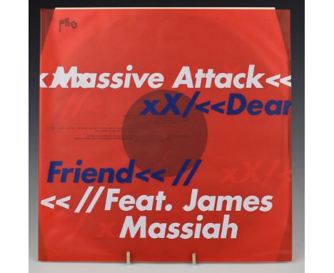 Massive Attack featuring James Massiah - Dear Friend (VF250) numbered (089) blue vinyl twelve inch limited single, record app