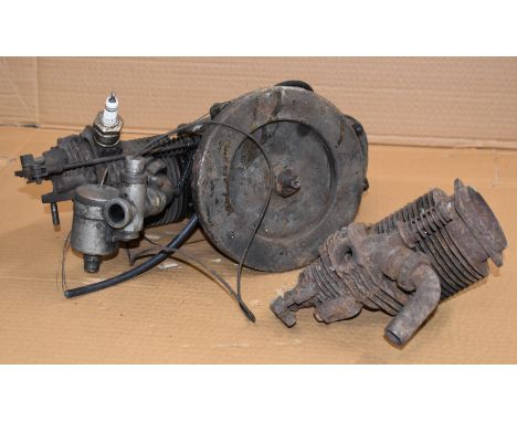 ABC Skootamota inlet over exhaust engine number 1215, with attached carburettor and CAV magneto, together with a spare cylind