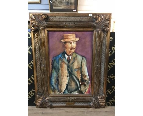 OIL PAINTING PORTRAIT OF THE ARTIST WINSLOW HOMER signed Rene (90cm x 59cm)