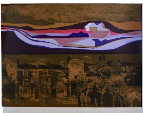 ALAN NUTTALL (b.1929) 'Northern Landscape', artist's proof screenprint, inscribed in pencil to mount, 36 x 48.5cm; and furthe