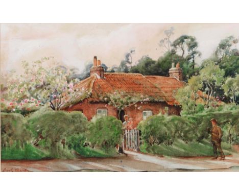 DAVID HEWITT (C.1878-1939) Returning Home, signed and dated 1903, watercolour, 24 x 38cm; and two further watercolours to inc
