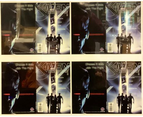 X-Men The Movie prequel comic covers quad print. (2000). Print size 71cm x 57 cm.