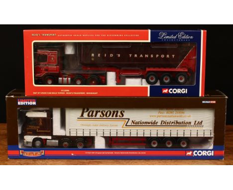 Corgi 1:50 scale models including Hauliers of Renown, comprising CC13206 DAF XF Space Cab bulk tipper - Reid's Transport, Min