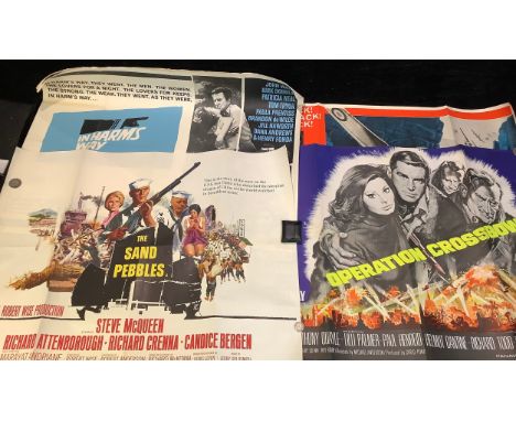 5 1960s War Movie Posters. 633 Squadron (1964). Operation Crossbow (1965). The Sand Pebbles, Steve McQueen (1966). In Harms W