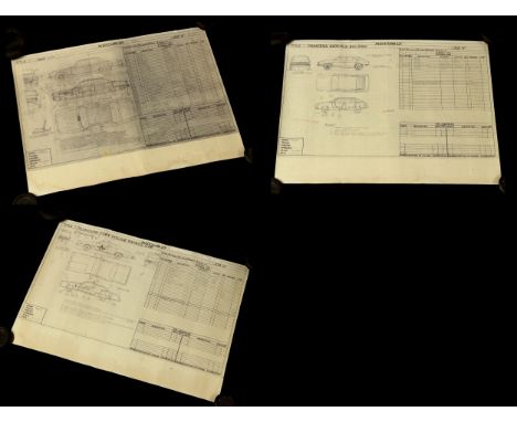 Dinky Toys/Meccano Ltd - an annotated technical specification print relating to the Dinky Toys 136 Jaguar XJ12C, showing the 