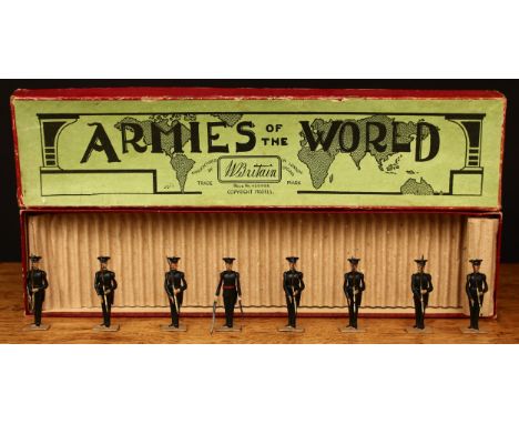 W Britain (Britains) The Territorial Army set No.1541, comprising an Officer figure and seven figures at the present, each in