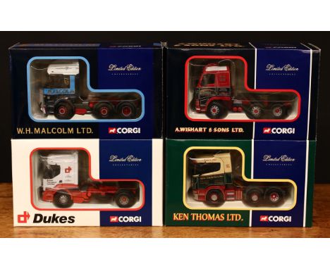 Corgi 1:50 scale models, comprising CC12107 Renault Premium - Dukes Transport Ltd., window boxed with tachograph certificate,