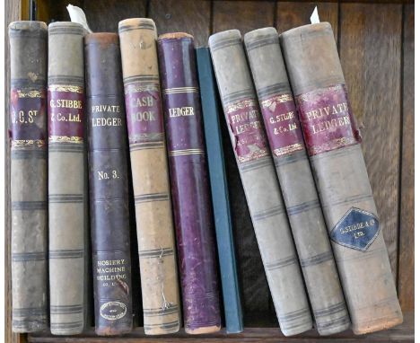 Nine manuscript financial accounts of G. Stibbe &amp; Co. Ltd., Leicestershire&nbsp;knitwear machinery manufacturers,&nbsp;ea