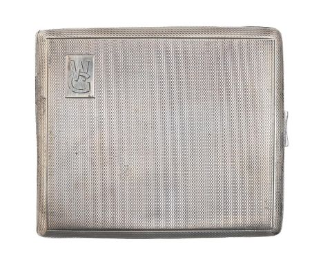 A George V silver cigarette case, engine turned, 95mm, by Deakin &amp; Francis Ltd, Birmingham 1934, 3ozs 6dwts  Several smal