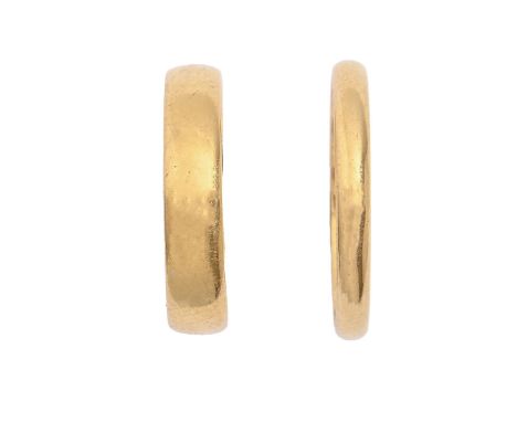 Two 22ct gold wedding rings, 6.5g, size M, P  Light wear