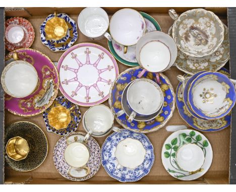 Decorative teaware,&nbsp; to include&nbsp; Copeland, Spode, Royal Worcester and Crown Derby, 19th c and later  