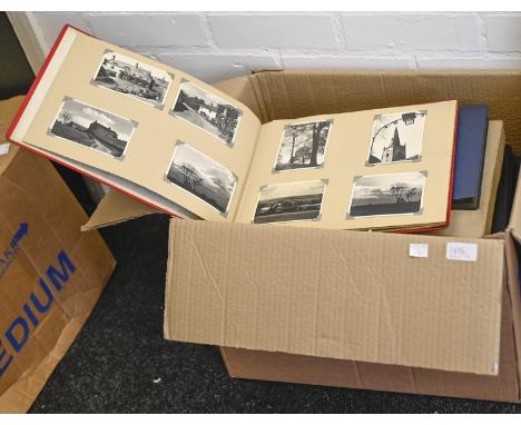 A collection of vintage black and white photographs, including holiday photos from south west of England, Scottish Highlands,