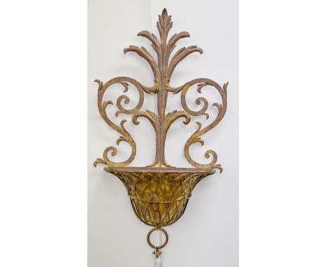 A wirework wall&nbsp; mounted planter  