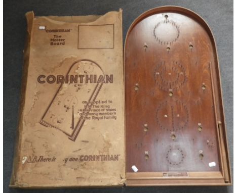 A VINTAGE CORINTHIAN BAGATELLE GAME, with original box