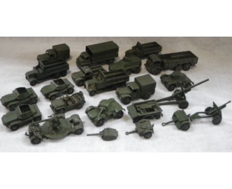 DINKY TOYS; A COLLECTION OF MILITARY VEHICLES, to include a 3 Ton Army Wagon and a 1 Ton Army Truck