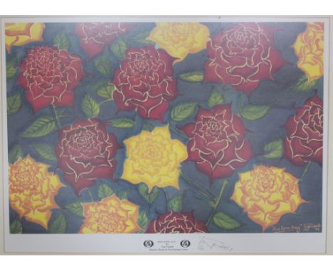 Tom Yendell, limited print RED ROSE DAY Framed and mounted, 39 cm x 58 cm 