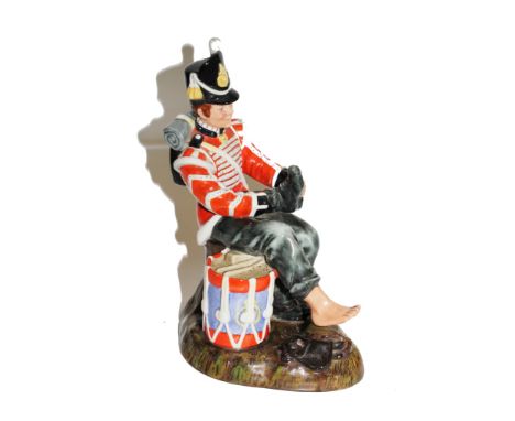 A Royal Doulton ceramic figurine of 'Drummer Boy, 1975', 23cm high. Condition: no damage