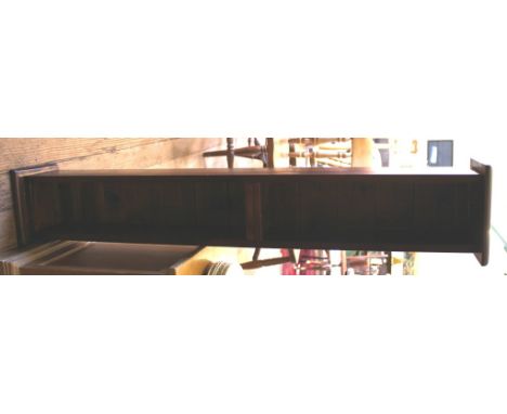 A contemporary oak stained CD holder unit, 110cm high