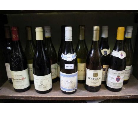 A shelf of mixed wines (12)