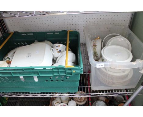 Two crates containing a large selection of Royal Worcester Evesham wares