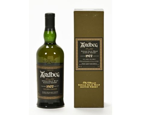 Ardbeg Very Old single Islay malt Scotch whisky, limited 1977 edition.  46% vol. 70 cl. *