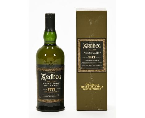 Ardbeg Very Old single Islay malt Scotch whisky, limited 1977 edition.  46% vol. 70 cl. *
