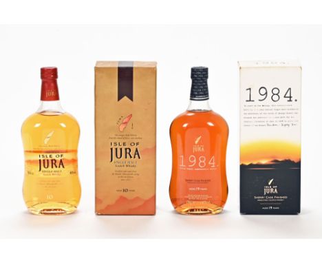 Two bottles of whisky, comprising of Bottle of Isle of Jura 1984 George Orwell commemorative edition, sherry cask finished si