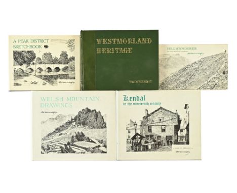Alfred Wainwright (1907-1991), A collection of four Wainwright first editions titled Welsh Mountain Drawings, Kendal in The 1