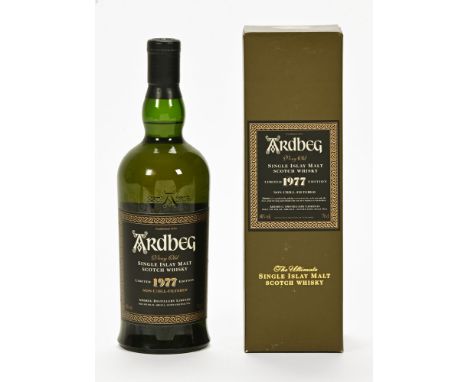 Ardbeg Very Old single Islay malt Scotch whisky, limited 1977 edition.  46% vol. 70 cl (see illustration). *