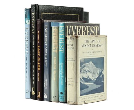 A collection of seven Everest and mountaineering interest books, comprising of "The Epic of Mount Everest" by Sir Francis You