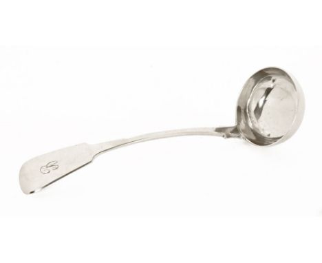 An early 19th century Scottish Provincial silver ladle, Dundee, Robert Donaldson.  17 cm, 35.3 grams.