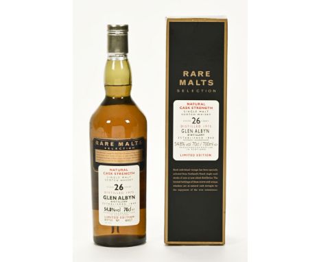 Glen Albyn Rare Malts Selection single malt Scotch whisky, aged 26 years, 1975.  54.8% vol. 70 cl. limited edition bottle No.