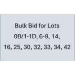 Bulk Bid for Lots 0B/1-1D, 6-8, 14, 16, 25, 30, 32, 33, 34, 42 **Subj to Bulk/Piecemeal**